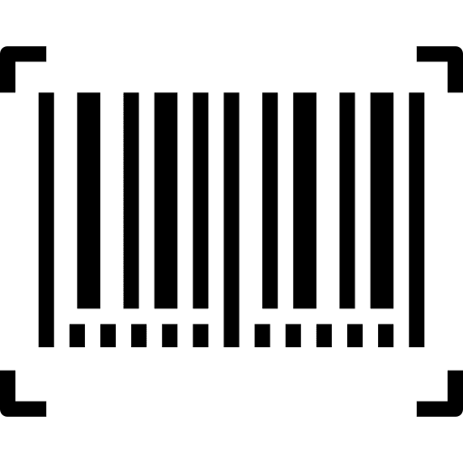 Barcode commercial vertical shapes and symbols icon