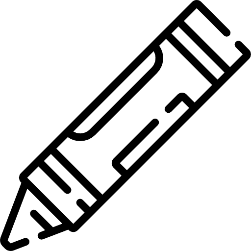 Crayon write education tools and utensils icon Crayon write education tools and utensils icon