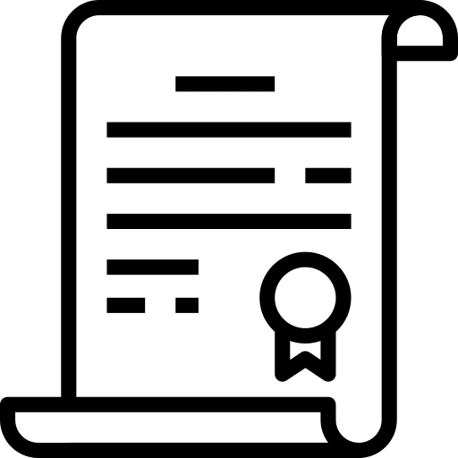 Guarantee certificate commerce and shopping guarantee contract icon