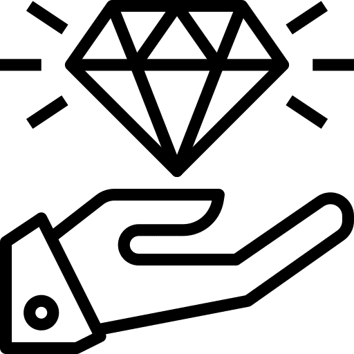Offer diamond business value commerce icon