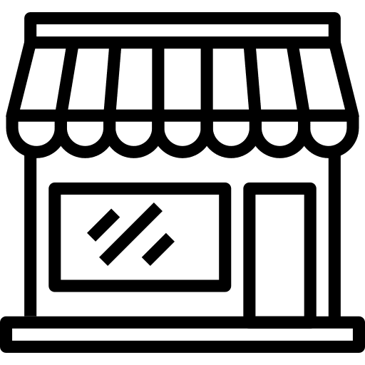 Store business and finance online shop groceries icon