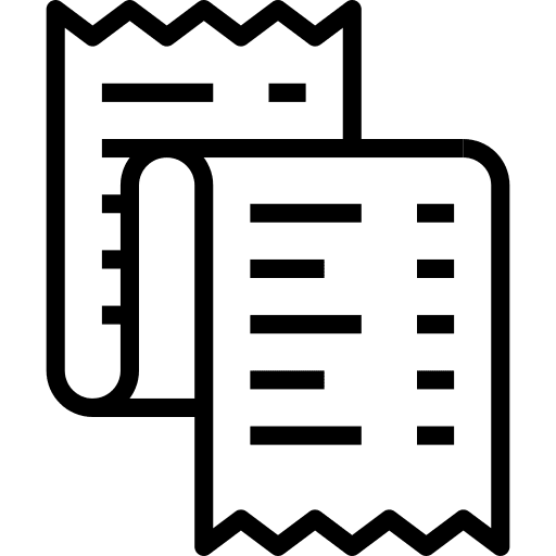 Invoice receipt business and finance business icon Invoice receipt business and finance business icon