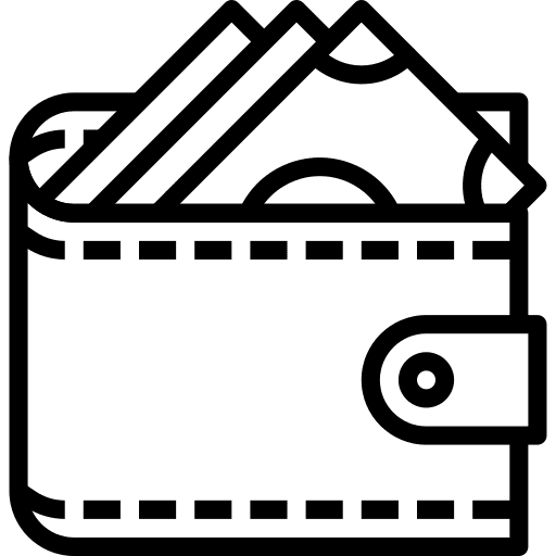 Wallet commerce and shopping notes card icon Wallet commerce and shopping notes card icon