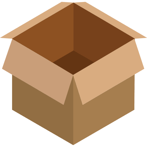 Box cardboard delivery open icon