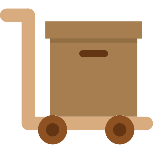 Box hand truck boxes carry icon
