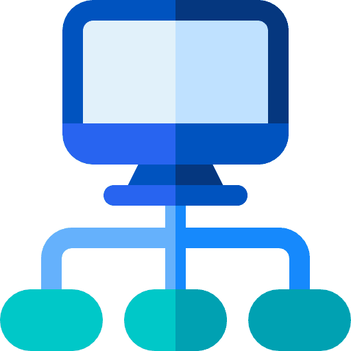 Computer connection technology network icon Computer connection technology network icon