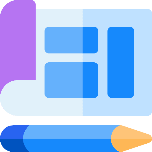 Blueprint files and folders map architecture icon Blueprint files and folders map architecture icon