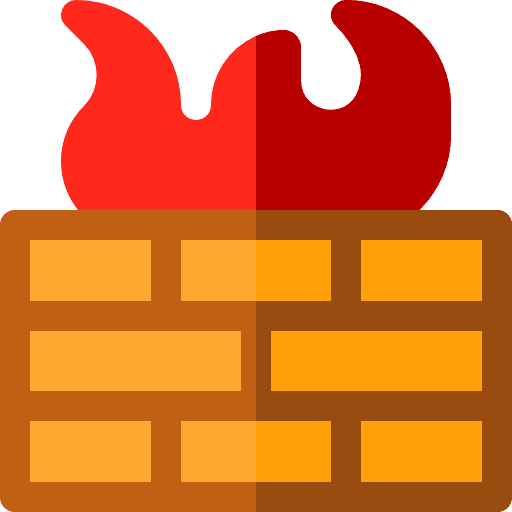 Firewall flame security fire icon Firewall flame security fire icon