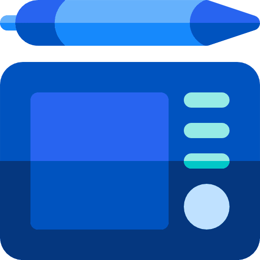 Graphic tablet interface electronic art and design icon Graphic tablet interface electronic art and design icon