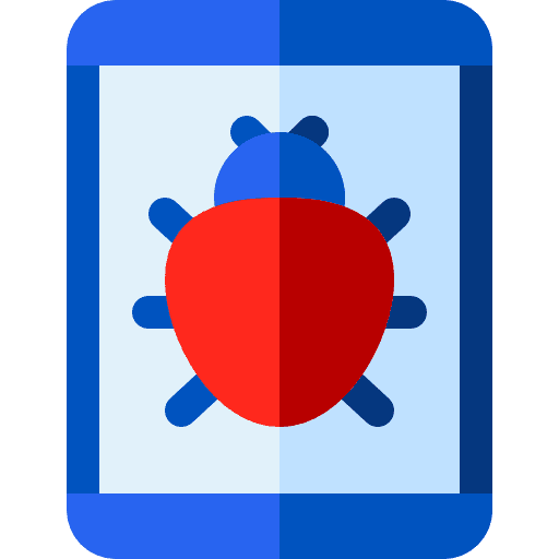 Bug malware smartphone security icon Bug malware smartphone security icon
