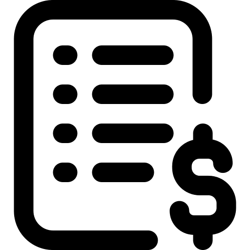 Invoice payment ticket receipt icon