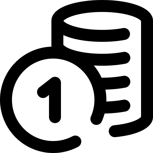 Coins currency cash business icon Coins currency cash business icon