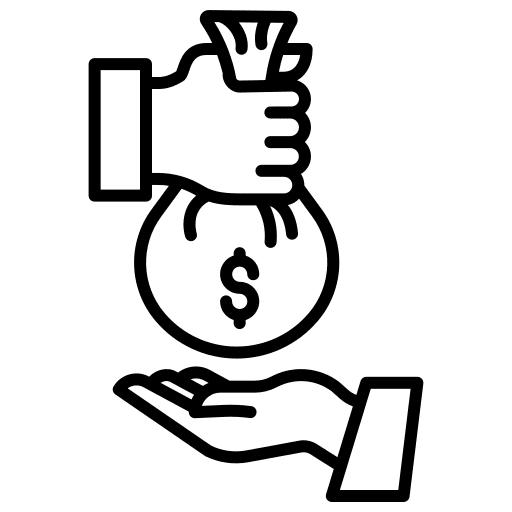 Loan accounting business and finance donation icon