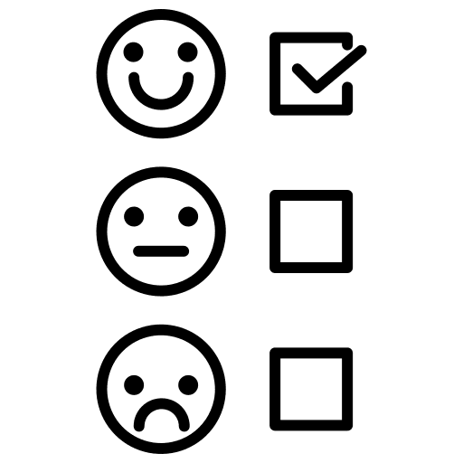 Ratings business and finance satisfaction stick man icon