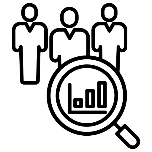 Searching business and finance customer user icon