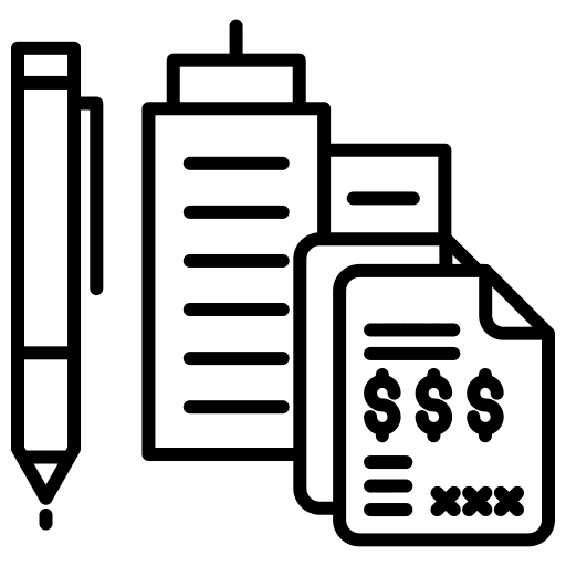 Office business pencil portable document format icon Office business pencil portable document format icon