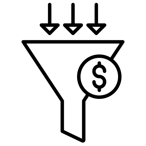 Filter funnel conversion filtering icon Filter funnel conversion filtering icon