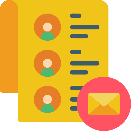 List interface email list icon
