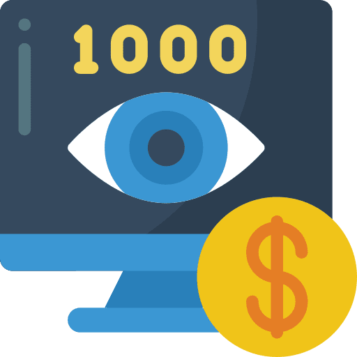 Computer cost play button seo and web icon