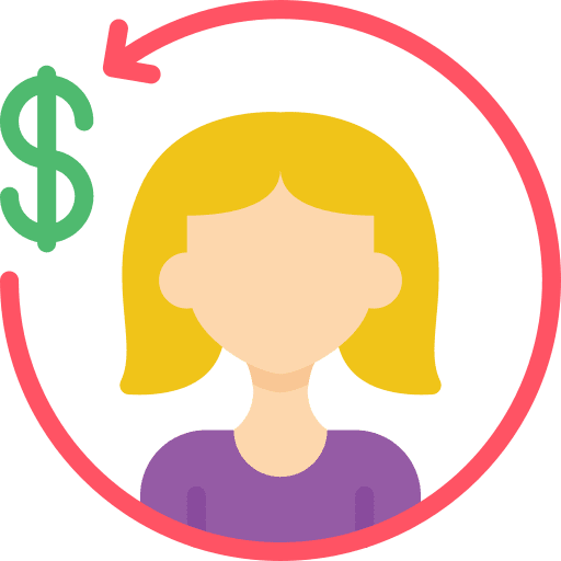 Customer revenue profit user icon