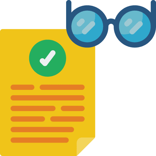 Sheet glasses document sheet icon