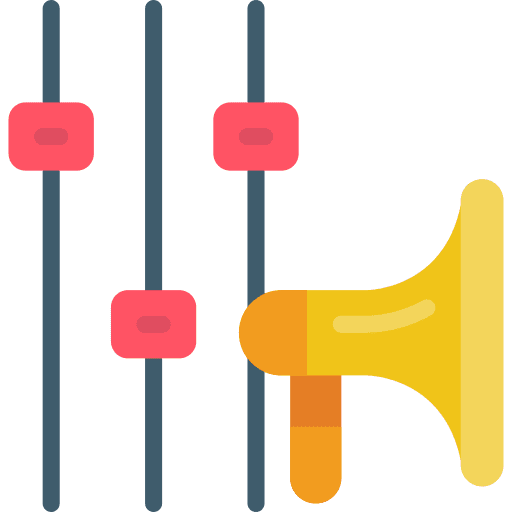 Megaphone advertising speaker bullhorn icon