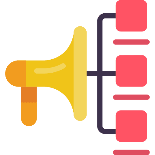 Megaphone distribution affiliate marketing bullhorn icon