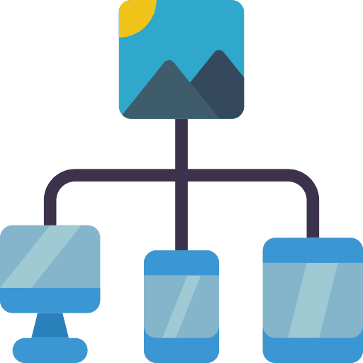 Devices network computer smartphone icon