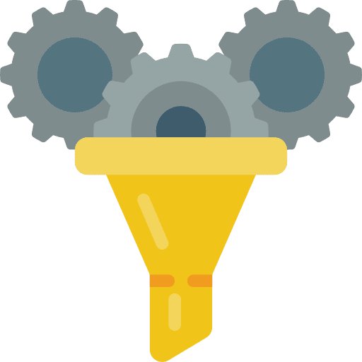 Funnel people marketing optimization icon