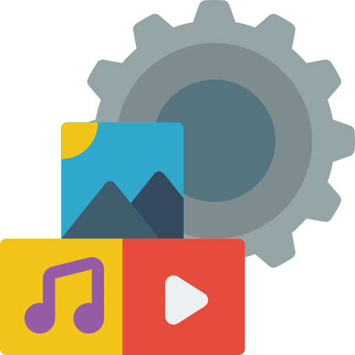 Gear marketing management sharing content icon