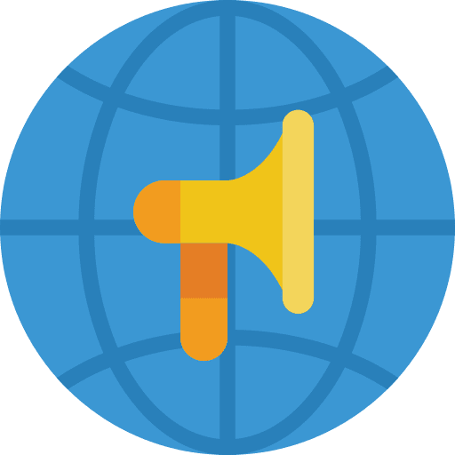 Internet world megaphone internet icon