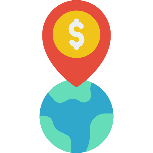 World maps and location gps marker icon