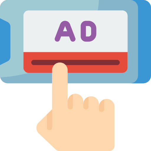 Mobile advert video device icon