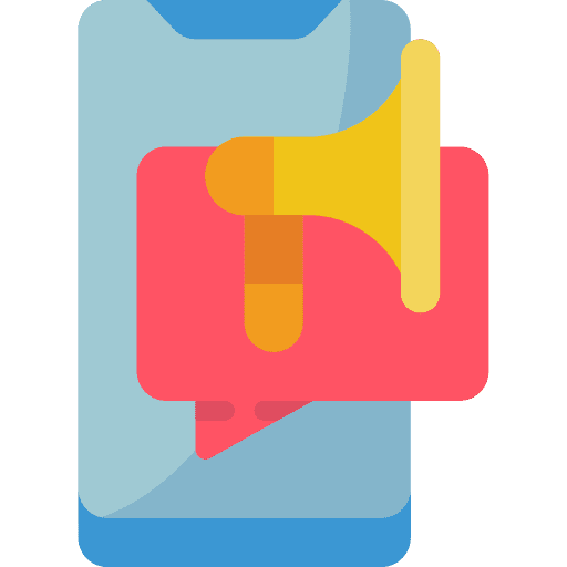 Mobile mail messaging announcement icon