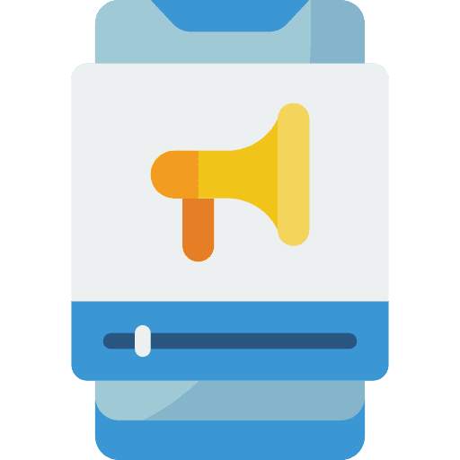 Mobile megaphone smartphone devices icon