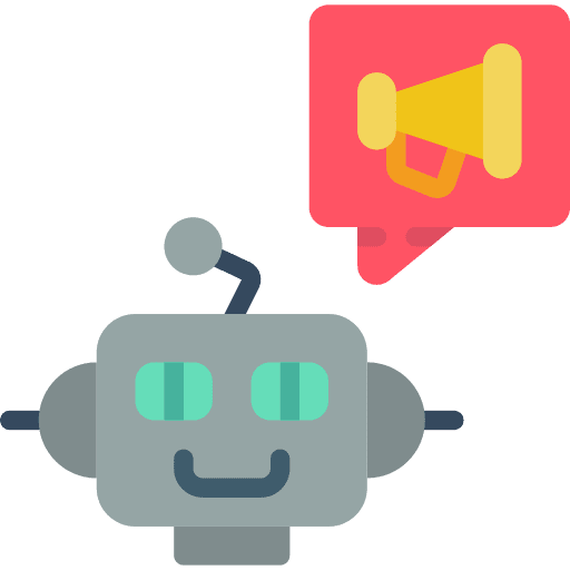 Robot customer service communications robot icon