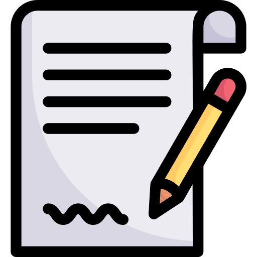 Contract documentation contract guarantee icon