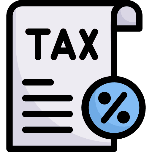 Taxes accounting banking taxes icon