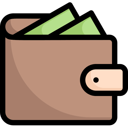 Wallet savings money accounting icon