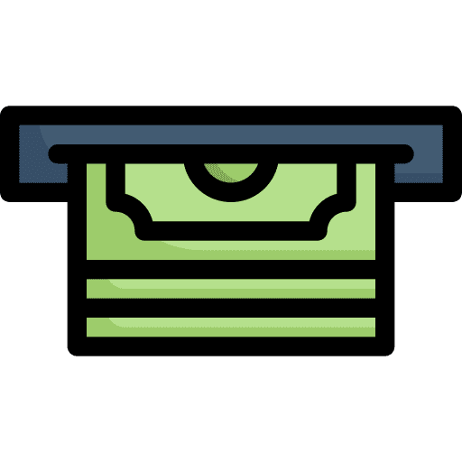 Cash withdrawal accounting money withdrawal payment icon Cash withdrawal accounting money withdrawal payment icon