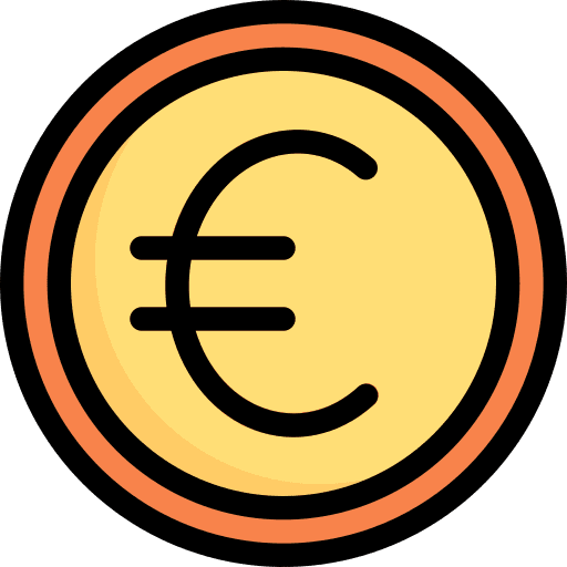 Euro symbol economy business and finance banking icon Euro symbol economy business and finance banking icon