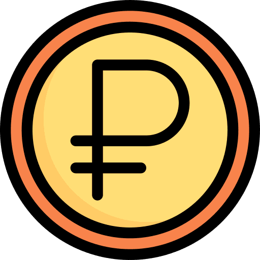 Ruble accounting banking payment icon Ruble accounting banking payment icon
