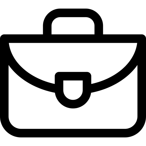 Briefcase suitcase baggage office icon