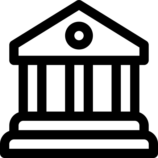 Courthouse judge courthouse trial icon