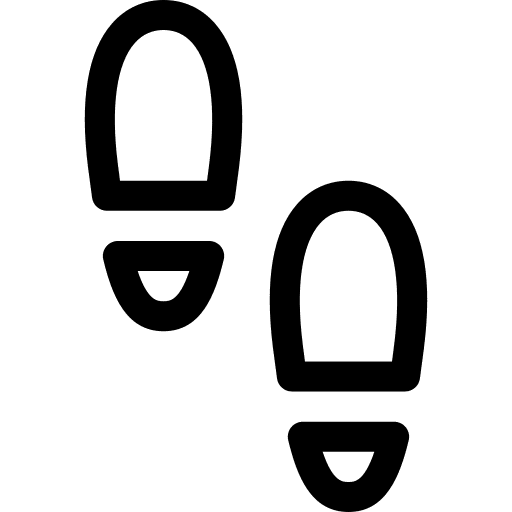 Footprint feet foot steps icon