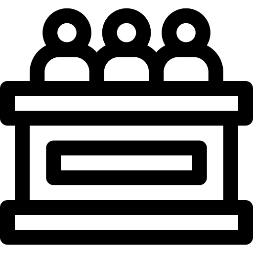 Jury trial verdict law icon Jury trial verdict law icon