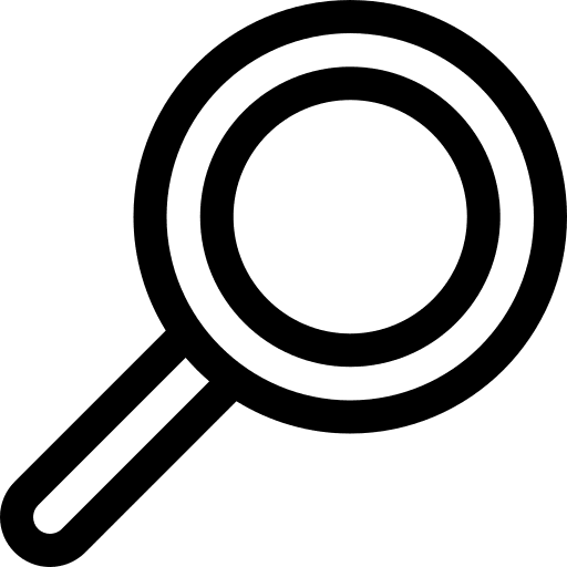 Magnifying glass clarity construction and tools research icon