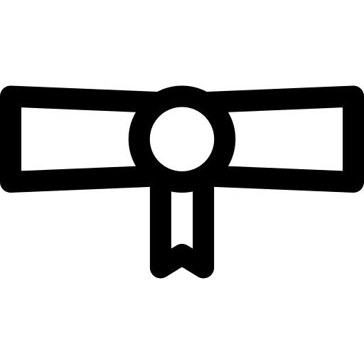 Scroll graduation diploma document icon Scroll graduation diploma document icon