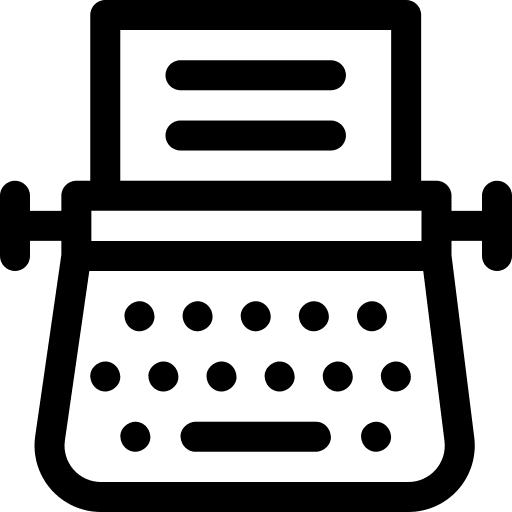 Typewriter typewriter message copywriting icon Typewriter typewriter message copywriting icon