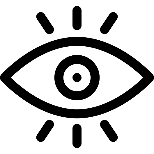 Eye healthcare and medical visible visualization icon Eye healthcare and medical visible visualization icon